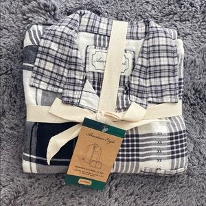 American Eagle Outfitters Plaid Pajama Set - Black and White